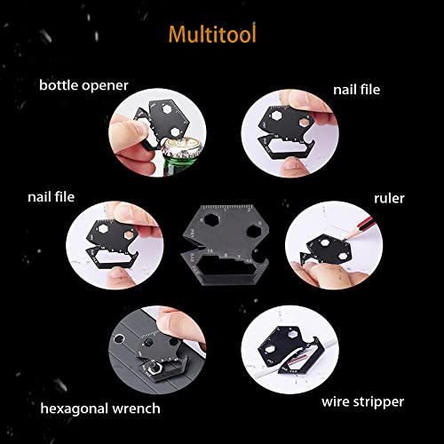 Multitool Coin Shaped Pocket Tool, Multifunctional Folding Mini Edc Knife With Key Chain, Combination Wire Rope Cutter, Ruler, Allen Screwdriver, Hexagonal Wrench,Suitable For Home And Outdoor Camping #TOP2