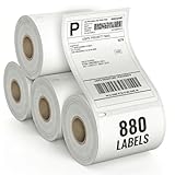 4” x 6” Thermal Shipping Labels – 220 Labels per Roll – Direct Compatible with Dymo LabelWriter 4XL, NOT Compatible with Dymo 5XL (4 Pack)