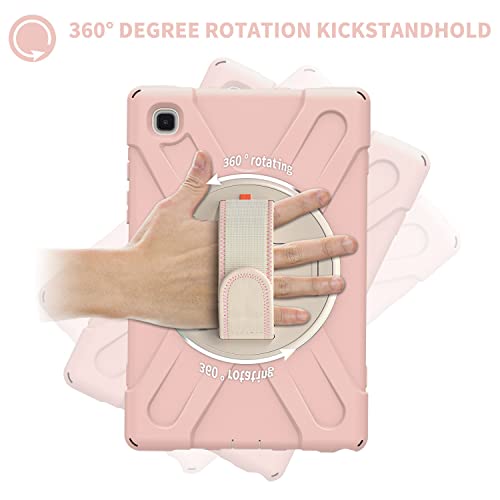 Coque rose pour iPad Mini 5 protection antichoc pivotante avec sangle