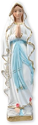 C bc 8.5" (21cm) plaster Our Lady of Lourdes statue ornament