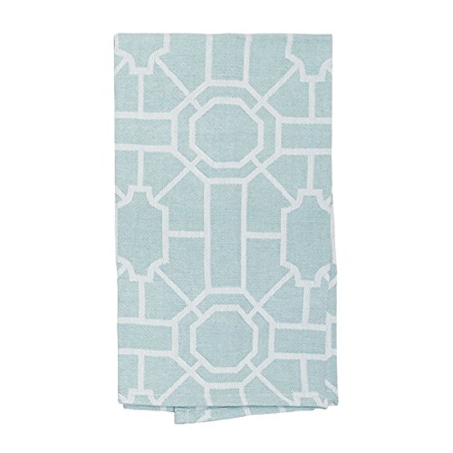 C&F Home Colonial Williamsburg Trellis Sea Glass 100% Cotton Handwoven Dishtowel All Seasons Spring Summer Geometric Shape Patterns Home Kitchen Dish Hand Towel Machine Wash Decor Decoration 18 x 27