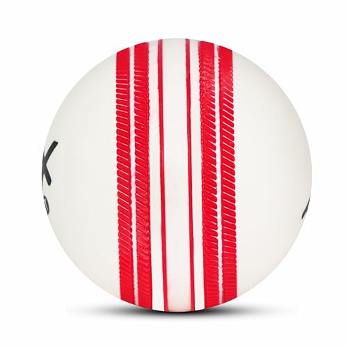 Image of RUBX PVC T-20 Plus Practice Cricket Wind Balls 110g - Pack of 3, (White), for Indoor & Outdoor, Street & Beach Cricket