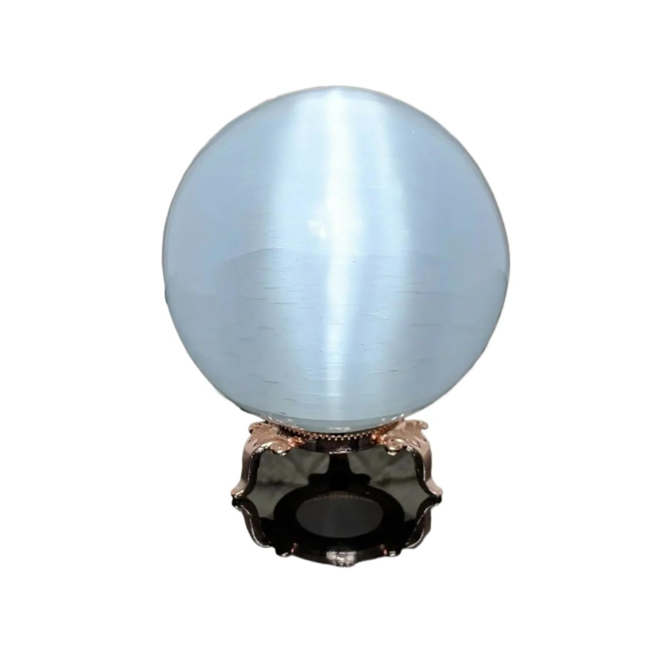 AARTERZZA 1pc 110-120mm Selenite Sphere Full Moon Goddess Psychic White Gypsum
