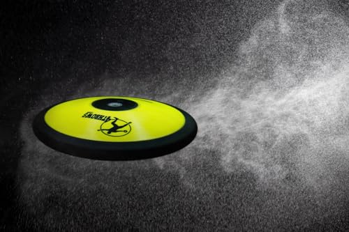 4THROWS ATE Medium Spin 1.6kg Competition Discus for Track & Field, High School, College, Men & Women — 75% Rim Weight, IAAF World Athletics Certified with Free Carry Bag, Neon Yellow and Black