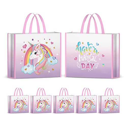 NymphFable Lot De 5 Sacs à Provisions RéUtilisables Licorne Sacs D'éPicerie Sac Fourre-Tout éTanche Sacs Cadeaux, 50 LB Cover