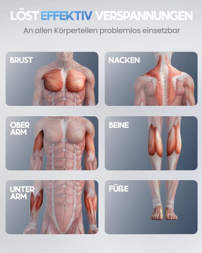 HELDENWERK Massagepistole inkl. 7 Massageköpfen & 30 Geschwindigkeiten I Muskel Massage-Gun mit USB-C Anschluss und Hitzekopf I Muskel Massagegerät, Massagegun, Muskelmassagepistole, Muskelpistole - Image 4