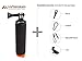 Floating Hand Grip Waterproof Monopod for GoPro Hero 13 12 11 10 9 8 7 6 5 4 3+ Session Black Silver Action Camera Handler & Handle Mount Accessories for Underwater Snorkeling & Water Sports (Orange)