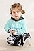 HAPPYMA HappMA Infant Baby Girl Fall Outfits Long Sleeve Floral Hoodie Tops Pants Clothes Set 6-12(80), Green+black, 6-12 Months