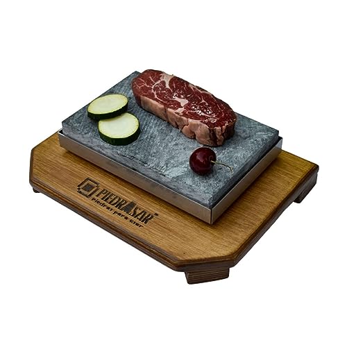 Miniatura 3 de Piedra Volcánica Para Asar Carne A La Piedra De 13x20- Promocion 6 Sets Completos Personalizados Modelo Mussol