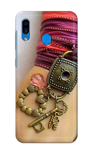 Image of Girl Hand with Keychain Hard Back Case Cover for Samsung Galaxy A20 / Samsung A30 / Samsung M10S Back Cover -(J5) VNS2228