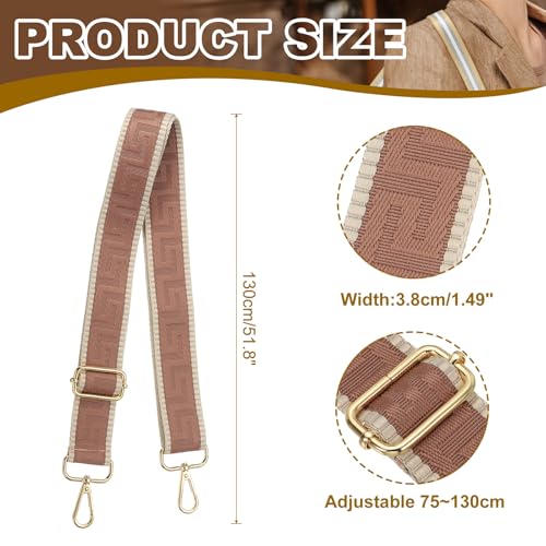 Image of PATIKIL Purse Strap, Adjustable Crossbody Bag Straps Wide Shoulder Strap Universal Replacement Shoulder Bag Belt for Women's Handbags Canvas Satchels Bag Backpack, Dark Pink