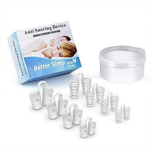 Z&XL 8 Pcs Anti Snore Devices, Snoring Aids, 2-in-1 Snore Stopper and Breathing Air Purifier, Nose Vents Nasal Dilator, Snoring Relief for Comfortable Sleeping