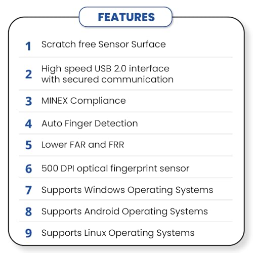 Image of Mantra MFS110 L1 Fingerprint Scanner | Locked Biometric Device for PayNearby Network | RD Service Enabled | Type C OTG | 500 DPI Optical Sensor | STQC Certified