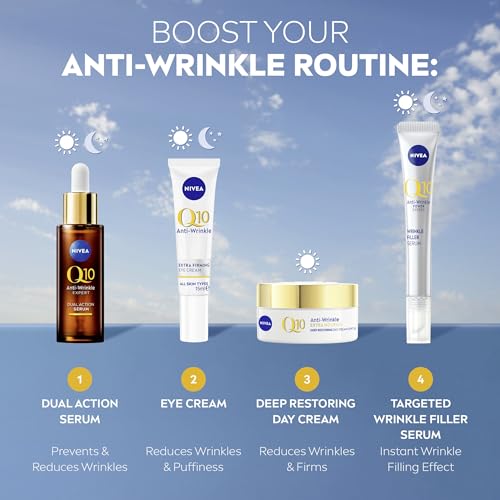 NIVEA Q10 Anti-Falten 60+ Extra pflegende Tagescreme LSF 15 (50 ml), feuchtigkeitsspendende Tagescreme zur Reduzierung feiner Linien und… – Ansicht 3