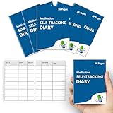 5 Pack Small Medication Log Book 3X4 Inch Medication Tracking Book Patient Records Notebook Medication Log Pad Sheets Medication Checklist Daily Medicine Tracker Record Pocket Size for Seniors (5)