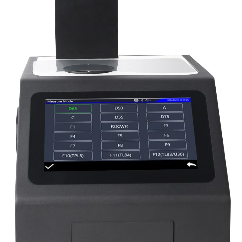 Color Haze Meter Professional Color Hazemeter with Measuring Aperture Φ20mm Double Standard ISO&ASTM CIE LAB XYZ Yxy LCh s-RGB βxy Observer Angle 2°/10° Spectrogram,Sample Chroma Value Display