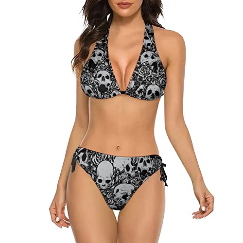 Women's Sexy Swimsuits 2 Piece Bikini Sets Halter String Triangle Bathing Suit Swimwear