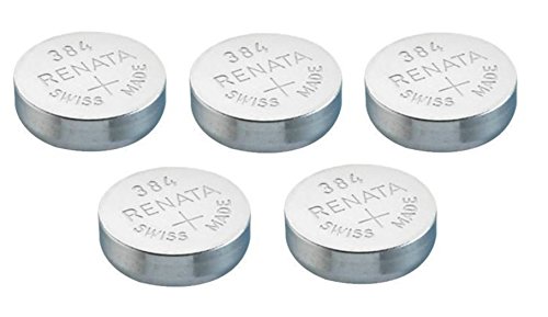 Renata Watch Battery Swiss Made Renata 384 or SR41SW Or AG3 1.5V (5 Batteries, 384 or SR 41 SW)