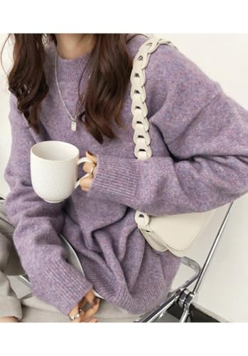 Cashmere Sweaters for Women 2024 Fall Winter Long Sleeve Crewneck Knit Jumpers Soft Warm Trendy Pullover Basic Top3