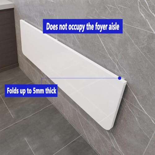 Bureau mural pliable flottant et table pliable compacte pour étude et cuisine - 4