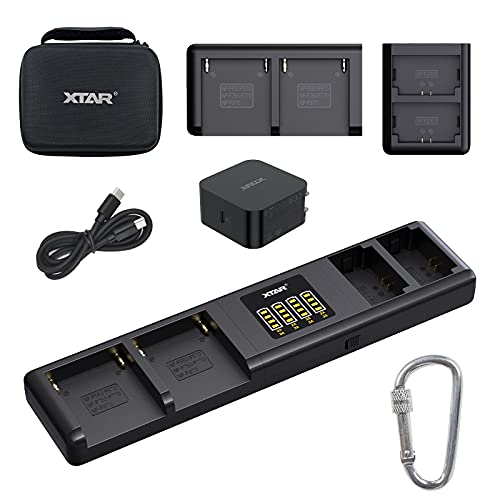 XTAR SN4 NP-FZ100 Multi Camera Battery Charger for Sony ILCE A7M III A7M IV A7S III A7C A7 III A7R IV A7R III A9 A9II A9R A9S A6600 ILME FX3 Cameras and NP-F550/F570/F970 with 3A Maximum Current
