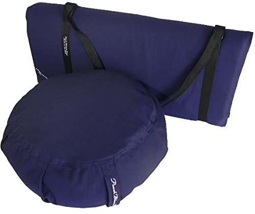 212 Main 11003 3 Pieces Yoga Studio Set -Zafu Zabuton Set with Strap, Indigo