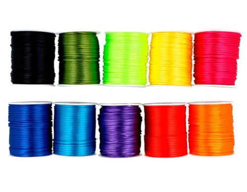 INNSPIRO Set Hilos Cola de ratón 10 Colores 2mm. Rollos de 50m.
