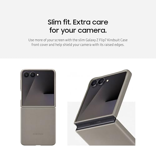 Image of Samsung Galaxy Z Flip7 Kindsuit Phone Case, Textured Feel, Protective Cover, Soft Inner Lining, US Version, Camel
