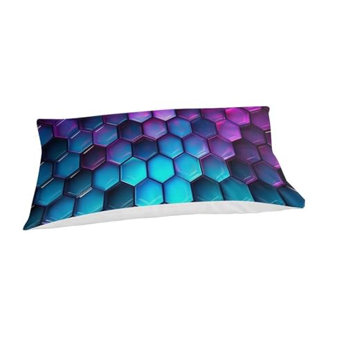 Housse de couette néon bleu violet en microfibre premium lit simple