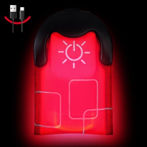 flintronic LED Clip, Aufladbarer USB LED Magnet Clip, LED Magnet Clip Lichter mit 3 Beleuchtungsmodi, Hohe Sichtbarkeit und Hell Leuchtend, Unisex für Rucksack Wandern Laufen Joggen, Rot