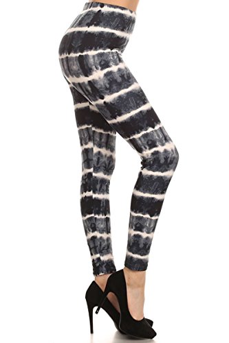 Print Leggings Triple Shades of Gray (N381-OS)