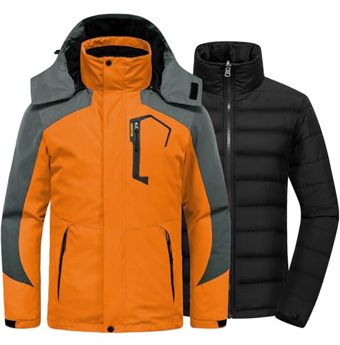 GEMYSE Men's Waterproof 3-in-1 Ski Jacket