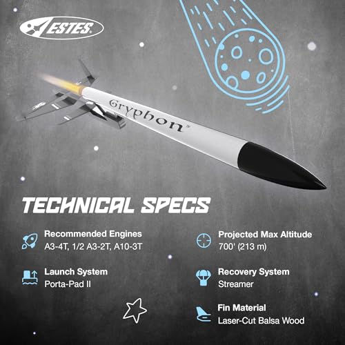 Estes 7280 Gryphon Rocket-Building Kit, Intermediate Flying-Rocket-Model Kit for Ages 10+ - Image 5