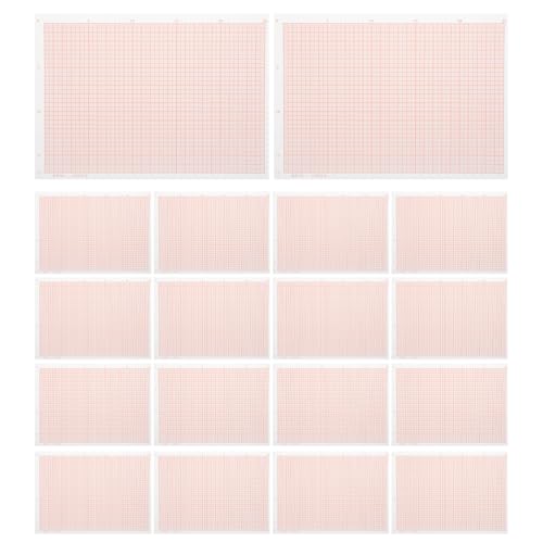 Papel cuadriculado rosa A4 de alta definición con 100 hojas de medidas precisas para diseño
