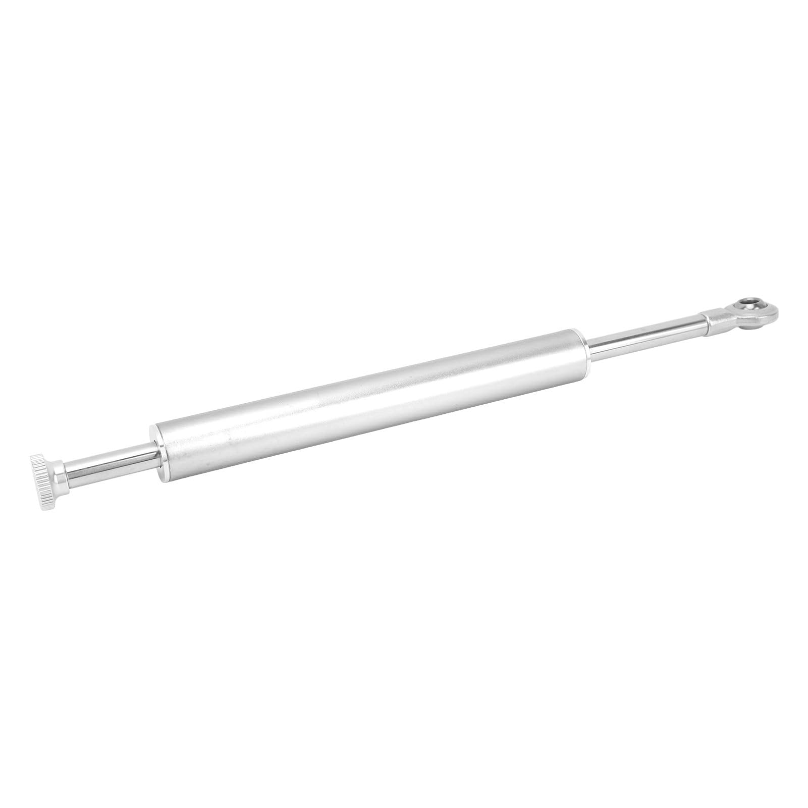 Einstellbarer Lenkungsdämpfer-Stabilisator, Motorrad-Lenkungsdämpfer 330 Mm Universal-Aluminium-Lenkungsdämpfer-Stabilisator für die Meisten Motorräder (SILVER)