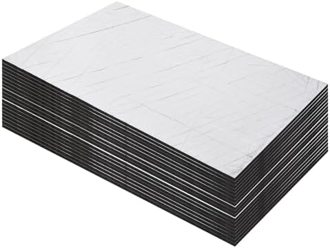 Car Heat Sound Deadening Insulation Mat - 197 Mil 10.76 Sqft Automobile Sound Deadening & Heat Insulation Material for Auto Hood Engine Roof Door and Trunk, Aluminum Foil Finish