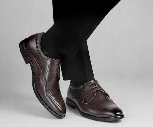 Image of LOUIS STITCH Men's Formal Lace-Up Derby Shoes | Formal Lace-Up Shoes for Men | Business & Occasion Wear | LSVSWC-2