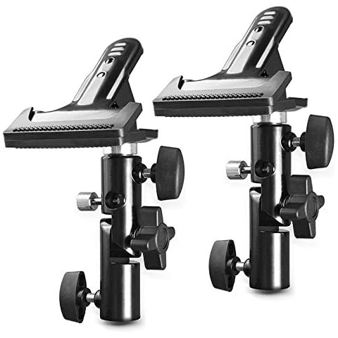 Slow Dolphin Photo Studio Heavy Duty Metal Clamp Holder with 5/8 Light Stand and Umbrella Reflector Holder(2 PCS) Cover