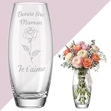 Vase Personnalisé pour Maman – Vase Gravé avec Message au Choix...