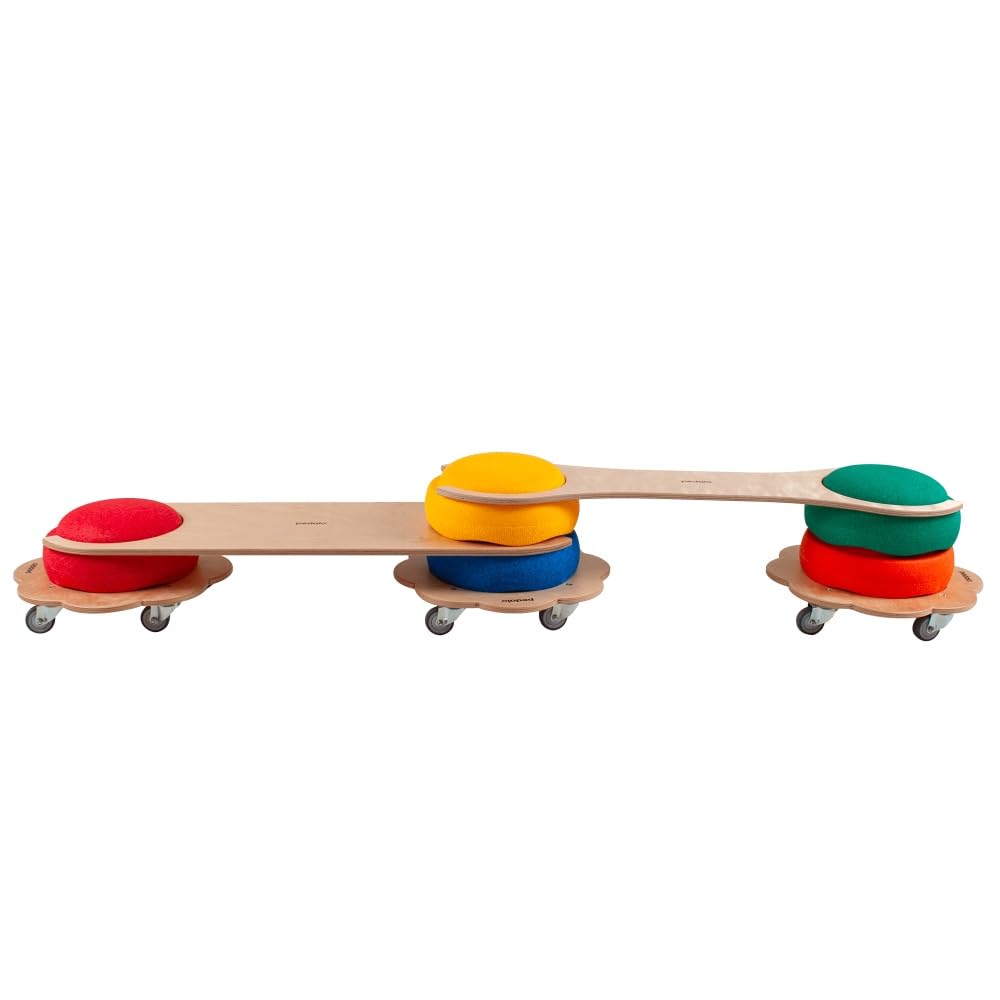 pedalo® Stapelbaustein Rollflitzer/passgenaues Rollbrett für Stapelstein/Mehrwert durch Fahren und Rollen/Kinder ab 2 Jahre/Mehr Spaß und Spielmöglichkeiten