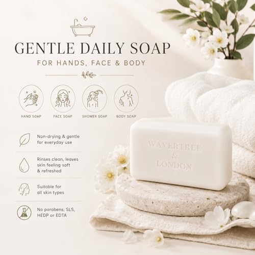 Image of Wavertree & London Flower Dance Natural Soap Bars, Triple Milled Bath Soap