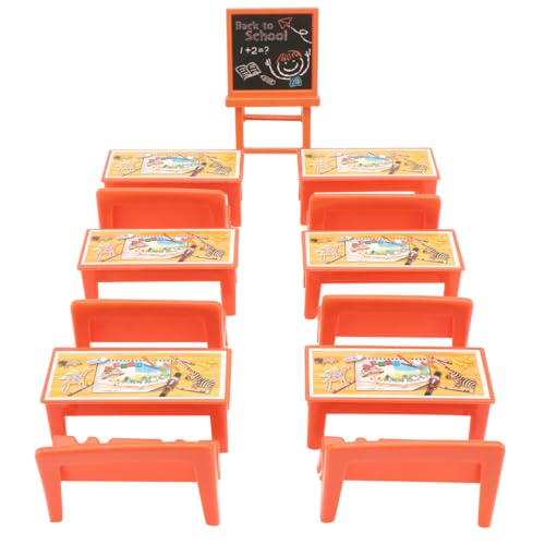 Juguete educativo para aprendizaje en casa de muñecas tipo aula miniatura