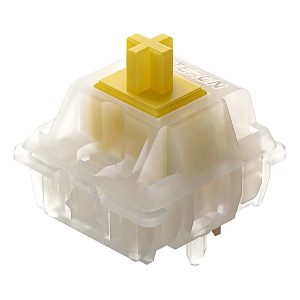 kutethy Gateron Milky Yellow Switches Mechanical Keyboard Silent Linear Switches 5pins for All MX Mechanical Keyboard(72 Pcs, Yellow)