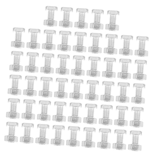 TOYANDONA 100juegos Tuercas y Tornillos De Aluminio para Reparación De Invernaderos Tuercas y Pernos De Cabeza Cuadrada Accesorios para Invernaderos Multiusos Jardín