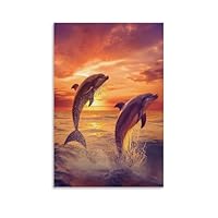 Amazon.co.jp: 青い海 クリスチャン・ラッセン 海景画 黄金の夕日 幸福