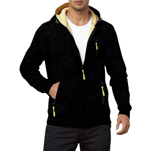 Mens Jacket Zip Up Fleece Thick Jacquard Cardigan Slim-Ft Sport Jackets - image 1