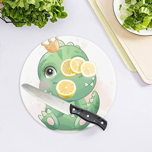 Planche à hacher dinosaure avec format compact 20 cm pour aliments