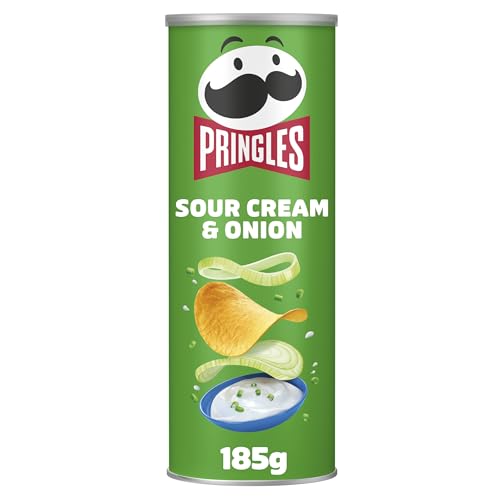 Pringles Sour Cream & Onion | Aperitivo salado Sabor Crema agria y Cebolla | Tubo | 185g