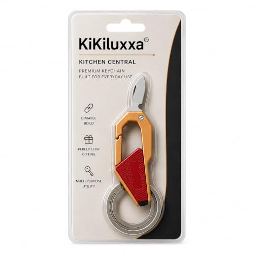 Image of KiKiluxxa Multifunction Keychain with Dual Key Rings for Outdoor Carabiner Key Rings For Bike & Car-School Bag Bottle -Fronas Keychain Multiclour