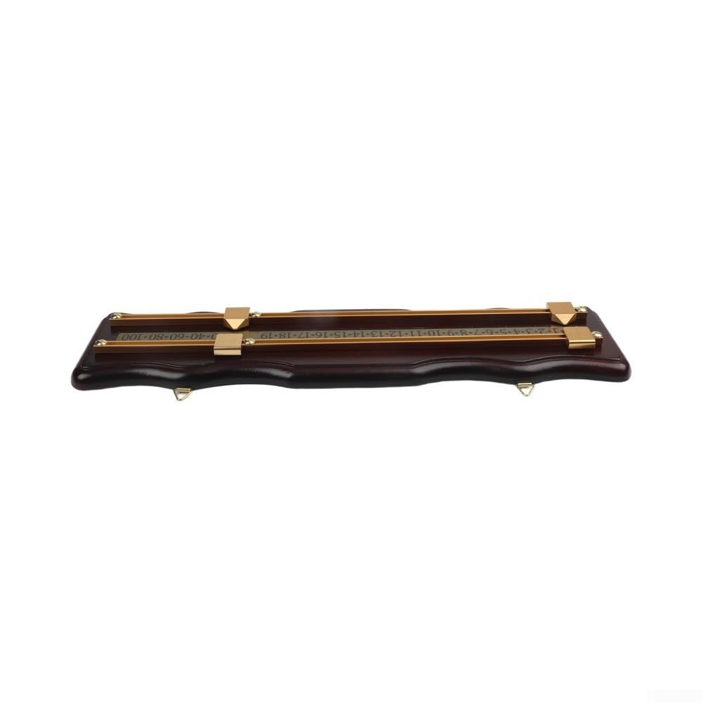 Marcador de Billar Doble Vía MDF 43cm Deslizante(Dark Red)